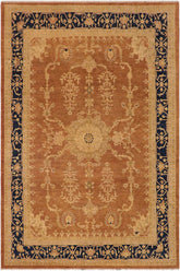 handmade Traditional Kafkaz Brown Blue Hand Knotted RECTANGLE 100% WOOL area rug 9 x 11